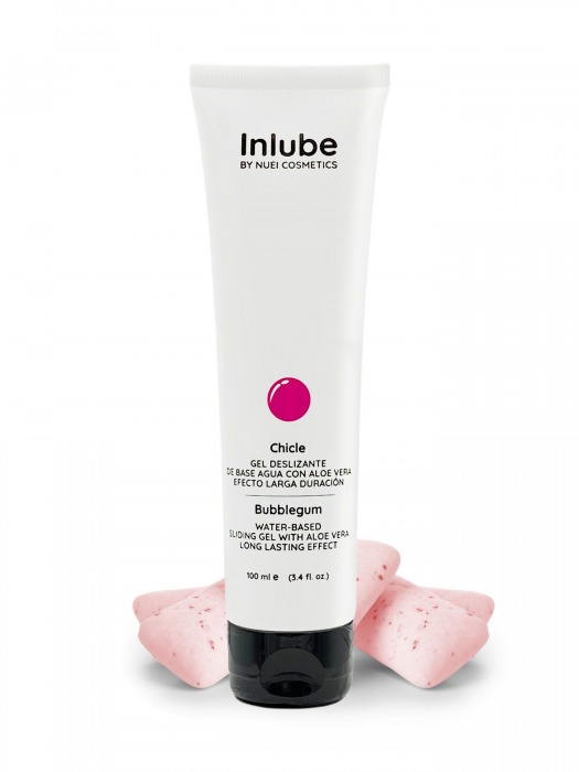 Лубрикант на водной основе Nuei Inlube с алоэ вера и ароматом бабл-гам - 100 мл. - Nuei cosmetics - купить с доставкой в Хабаровске