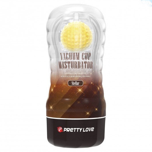 Прозрачный текстурированный мастурбатор Vacuum Cup Masturbator Stellar - Baile - в Хабаровске купить с доставкой