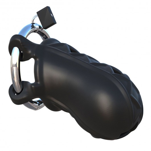 Черный замок верности Extreme Silicone Cock Blocker - Pipedream - купить с доставкой в Хабаровске