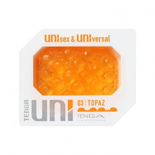 Оранжевый мастурбатор-стимулятор Tenga Uni Topaz - Tenga - в Хабаровске купить с доставкой