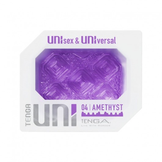Фиолетовый мастурбатор-стимулятор Tenga Uni Amethyst - Tenga - в Хабаровске купить с доставкой