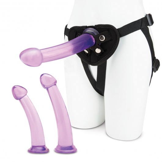 Тренировочный набор с тремя насадками Pegging Training Set - Lux Fetish - купить с доставкой в Хабаровске