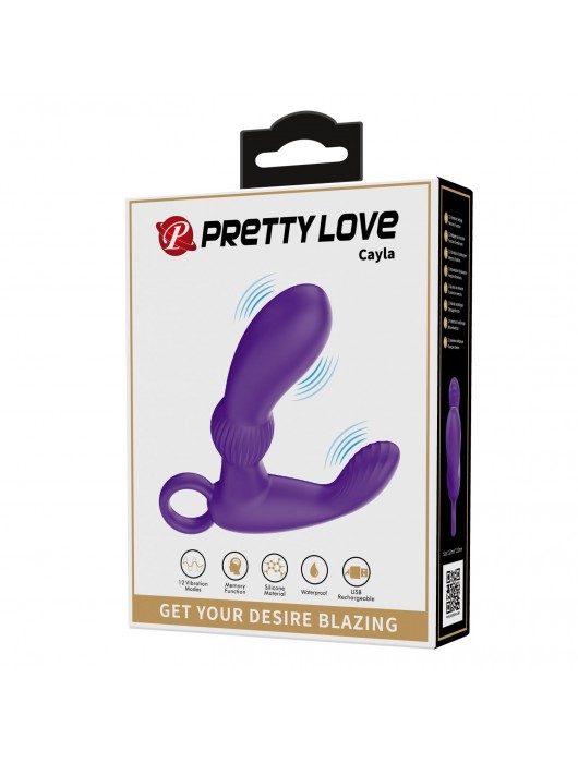 Фиолетовый вибромассажёр для массажа простаты Cayla - 11,2 см. - Baile - в Хабаровске купить с доставкой