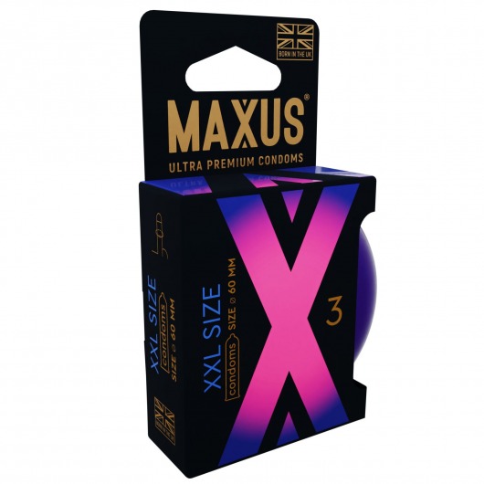 Презервативы Maxus XXL увеличенного размера - 3 шт. - Maxus - купить с доставкой в Хабаровске
