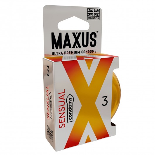 Презервативы анатомической формы Maxus Sensual - 3 шт. - Maxus - купить с доставкой в Хабаровске