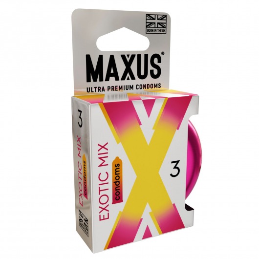 Ароматизированные презервативы Maxus Exotic Mix - 3 шт. - Maxus - купить с доставкой в Хабаровске