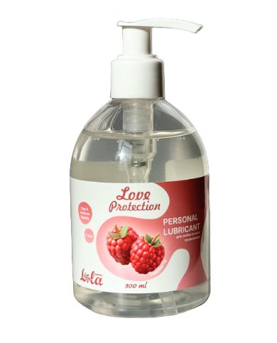 Лубрикант на водной основе Love Protection Raspberry с ароматом малины - 300 мл. - Lola Games - купить с доставкой в Хабаровске