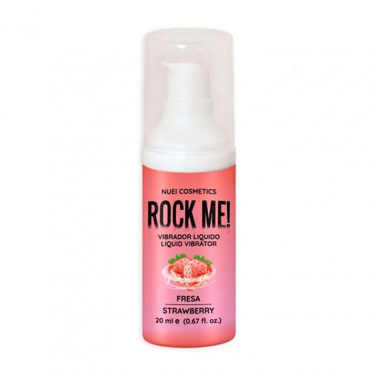 Жидкий вибратор Nuei Rock Me! с ароматом клубники - 20 мл. - Nuei cosmetics - купить с доставкой в Хабаровске