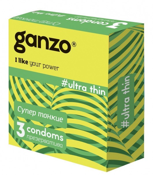Ультратонкие презервативы Ganzo Ultra thin - 3 шт. - Ganzo - купить с доставкой в Хабаровске