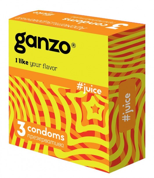 Ароматизированные презервативы Ganzo Juice - 3 шт. - Ganzo - купить с доставкой в Хабаровске