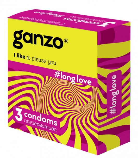 Презервативы с анестетиком для продления удовольствия Ganzo Long Love - 3 шт. - Ganzo - купить с доставкой в Хабаровске