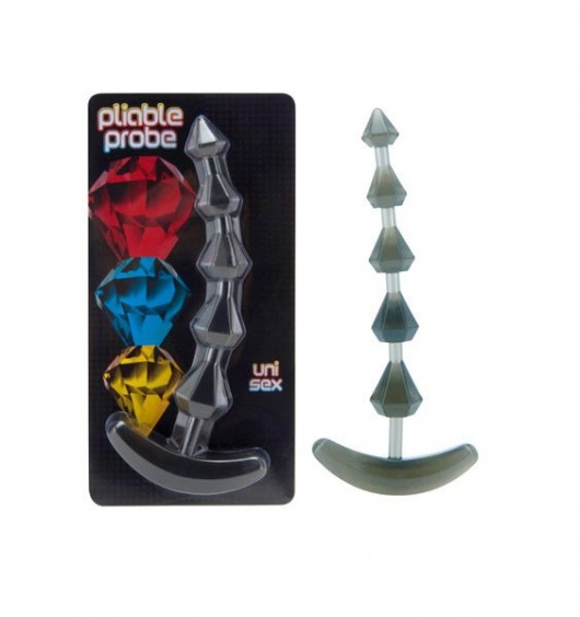 Дымчатая анальная цепочка PLIABLE PROBE - 15 см. - Seven Creations