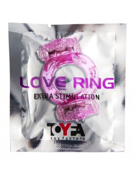 Розовое виброкольцо с двумя батарейками - Toyfa Basic - в Хабаровске купить с доставкой