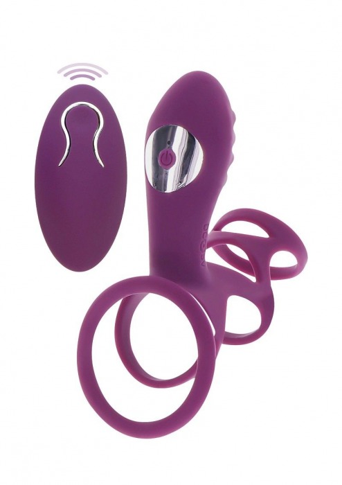 Фиолетовая эрекционная вибронасадка Halo Halo C-Ring Sleeve - Toy Joy - в Хабаровске купить с доставкой
