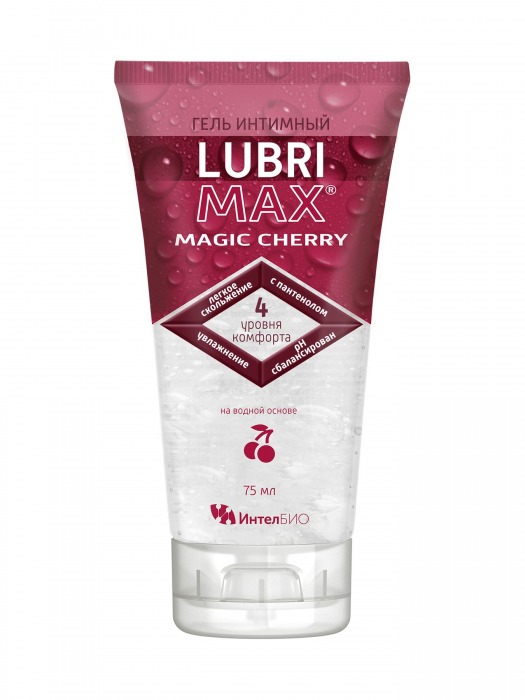 Интимный гель-смазка на водной основе Lubrimax Magic Cherry - 75 мл. - ИнтелБИО - купить с доставкой в Хабаровске