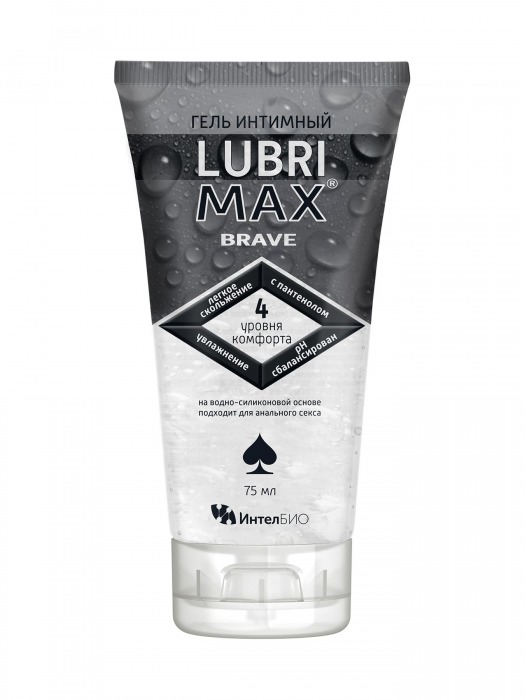 Водно-силиконовый интимный гель-смазка Lubrimax Brave - 75 мл. - ИнтелБИО - купить с доставкой в Хабаровске