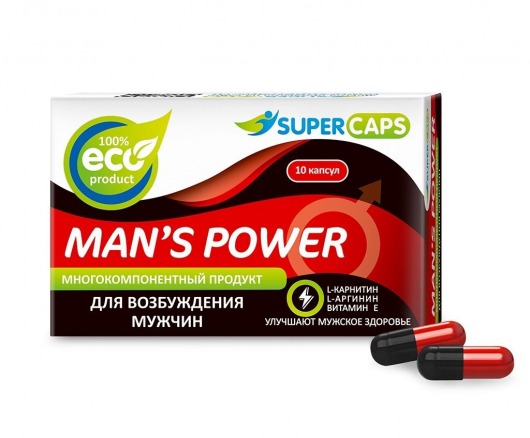 Возбуждающее средство Man’s power - 10 капсул (+1 в подарок) - SuperCaps - купить с доставкой в Хабаровске