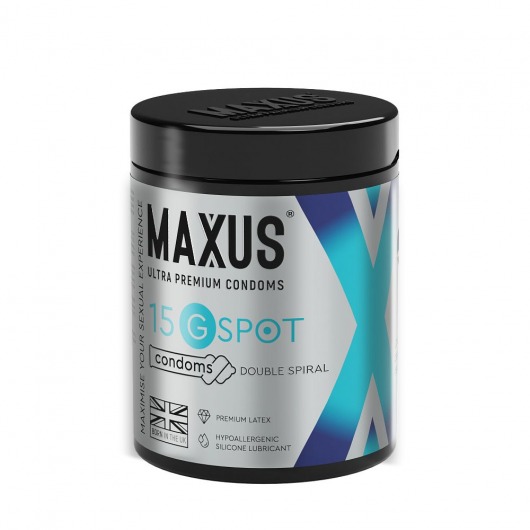 Гладкие презервативы Maxus G spot с двойной спиралью - 15 шт. - Maxus - купить с доставкой в Хабаровске