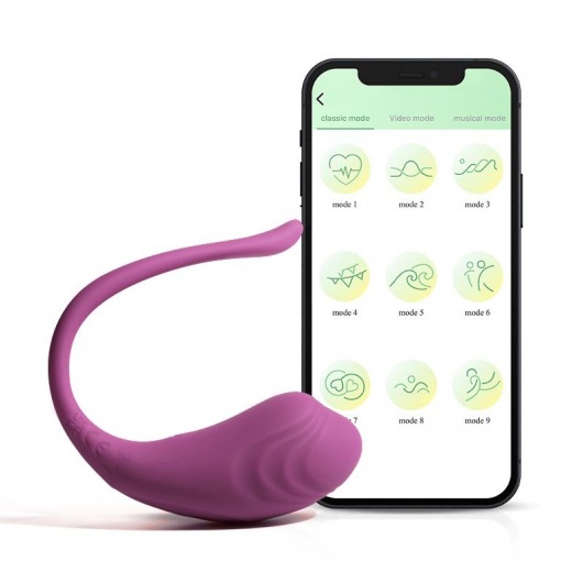 Фиолетовое виброяйцо с управлением через приложение - Secwell