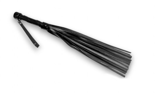 Черная кожаная плеть Gothic charm - 54 см. - БДСМ Арсенал - купить с доставкой в Хабаровске