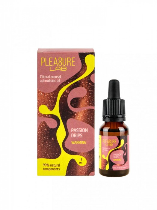Капли с согревающим эффектом Passion Drips Warming - 15 мл. - Pleasure Lab - купить с доставкой в Хабаровске