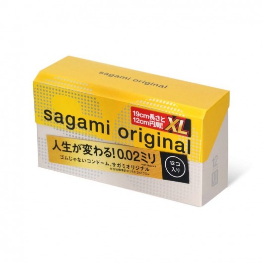 Презервативы увеличенного размера Sagami Original 0.02 XL-size - 12 шт. - Sagami - купить с доставкой в Хабаровске