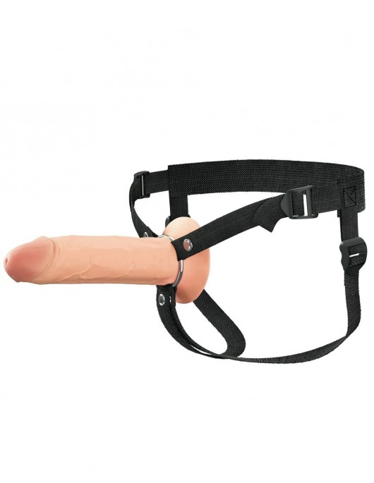 Полый страпон на ремнях 8’’ Hollow Silicone Strap-on - Pipedream - купить с доставкой в Хабаровске