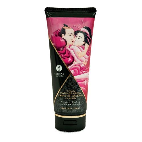 Массажный крем для тела с ароматом малины Raspberry feeling - 200 мл. - Shunga - купить с доставкой в Хабаровске