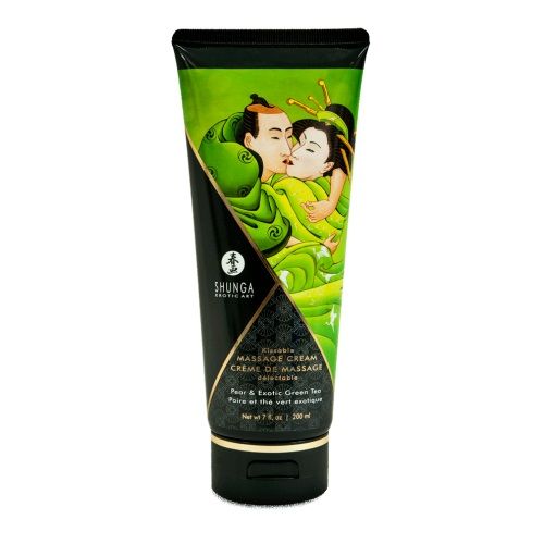 Массажный крем для тела с ароматом груши и зелёного чая Pear   Exotic Green Tea - 200 мл. - Shunga - купить с доставкой в Хабаровске