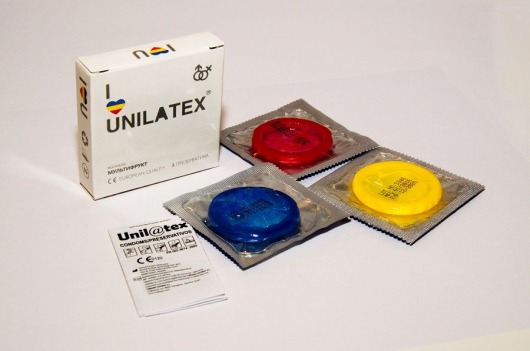 Разноцветные ароматизированные презервативы Unilatex Multifruits - 3 шт. - Unilatex - купить с доставкой в Хабаровске
