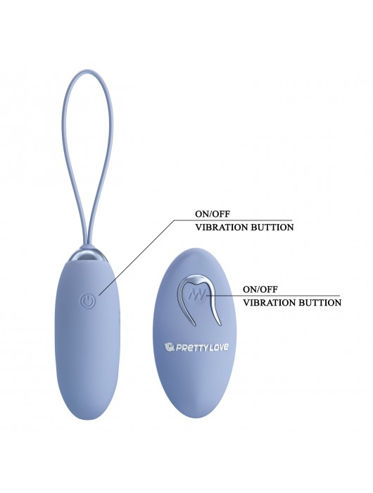 Голубое виброяйцо Julia с пультом ДУ - Baile