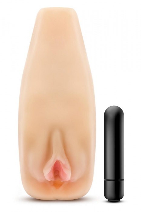 Мастурбатор-вагина с вибрацией Soft   Wet Natasha Realistic Beige Masturbator - Blush Novelties - в Хабаровске купить с доставкой