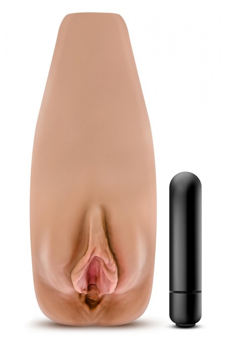 Маструбатор-вагина с вибрацией Soft   Wet Renata Realistic Tan Masturbator - Blush Novelties - в Хабаровске купить с доставкой