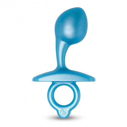 Голубая анальная пробка для массажа простаты Bulb Silicone Prostate Plug - 10,7 см. - b-Vibe - в Хабаровске купить с доставкой