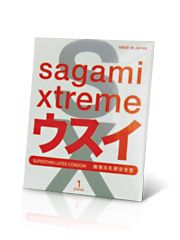 Ультратонкий презерватив Sagami Xtreme SUPERTHIN - 1 шт. - Sagami - купить с доставкой в Хабаровске