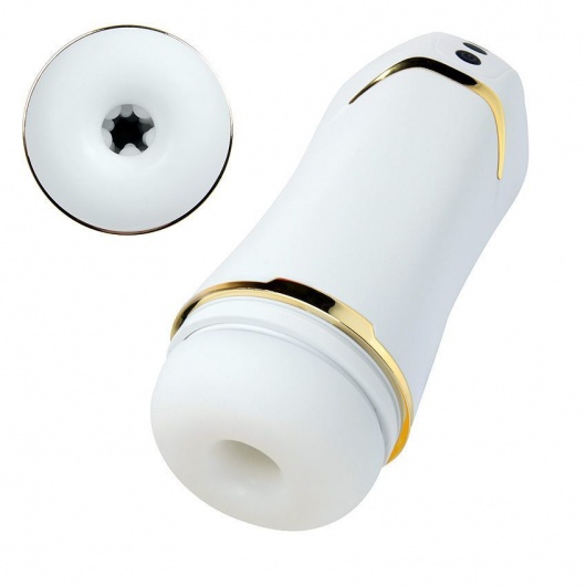 Белый вибромастурбатор Hero с режимом вакуума - A-LOVING - в Хабаровске купить с доставкой