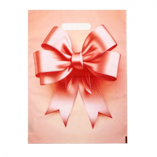 Пакет с принтом в виде банта с вырубной ручкой (30х40 см) - Сима-Ленд - купить с доставкой в Хабаровске