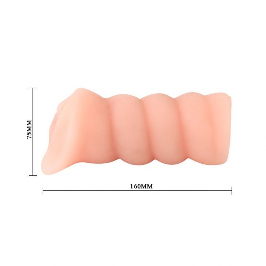 Мастурбатор-вагина с вибрацией и углублениями под пальцы - 16 см. - Baile - в Хабаровске купить с доставкой