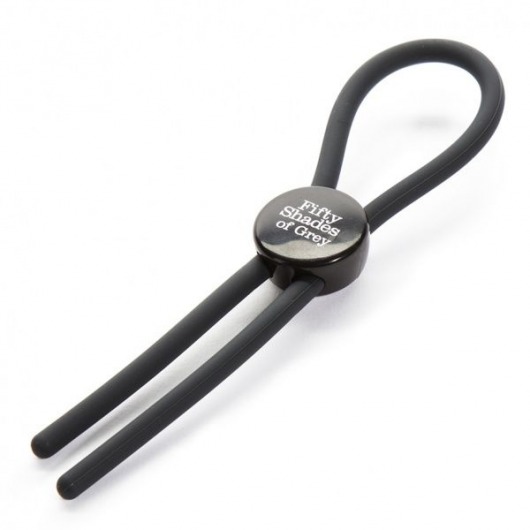 Тёмно-серое эрекционное кольцо с зажимом Again and Again Adjustable Cock Ring - Fifty Shades of Grey - в Хабаровске купить с доставкой