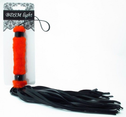 Нежная плеть с красным мехом BDSM Light - 43 см. - БДСМ Арсенал - купить с доставкой в Хабаровске