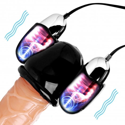 Черная стимулирующая насадка для головки полового члена Multi Speed Vibrating Penis Head Teaser - XR Brands - в Хабаровске купить с доставкой