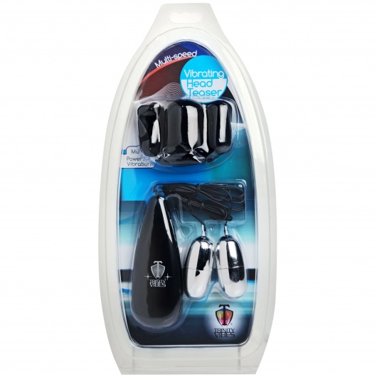 Черная стимулирующая насадка для головки полового члена Multi Speed Vibrating Penis Head Teaser - XR Brands - в Хабаровске купить с доставкой