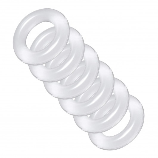 Комплект из 6 прозрачных эрекционных колец Ring Master Custom Ball Stretcher Kit - XR Brands - в Хабаровске купить с доставкой