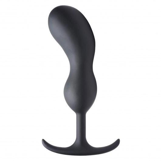 Черный массажер простаты с утяжелителями Premium Silicone Weighted Prostate Plug XL - 20,8 см. - XR Brands - в Хабаровске купить с доставкой