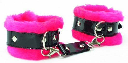 Розовые наручники с мехом BDSM Light - БДСМ Арсенал - купить с доставкой в Хабаровске
