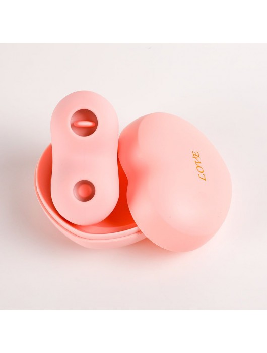 Розовый вакуумный стимулятор Heart в форме сердца - BeYourLover