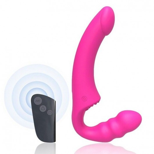 Розовый безремневой страпон Straples Strap-On Dildo - Erokay - купить с доставкой в Хабаровске