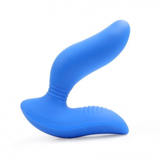 Синий вибромассажер простаты 3,5’’ Curve P-spot Massager - 12 см. - Erokay - в Хабаровске купить с доставкой