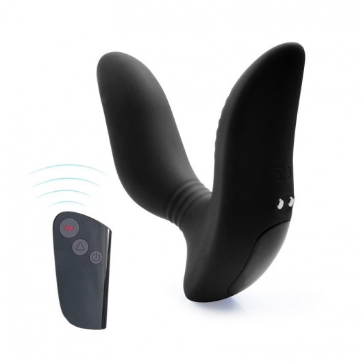 Черный вибромассажер простаты 3,5’’ Remote Control Curve P-spot Massager - 12 см. - Erokay - в Хабаровске купить с доставкой