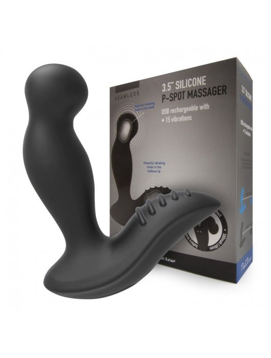 Черный вибромассажер простаты 3,5’’ P-spot Massager - 12,5 см. - Erokay - в Хабаровске купить с доставкой
